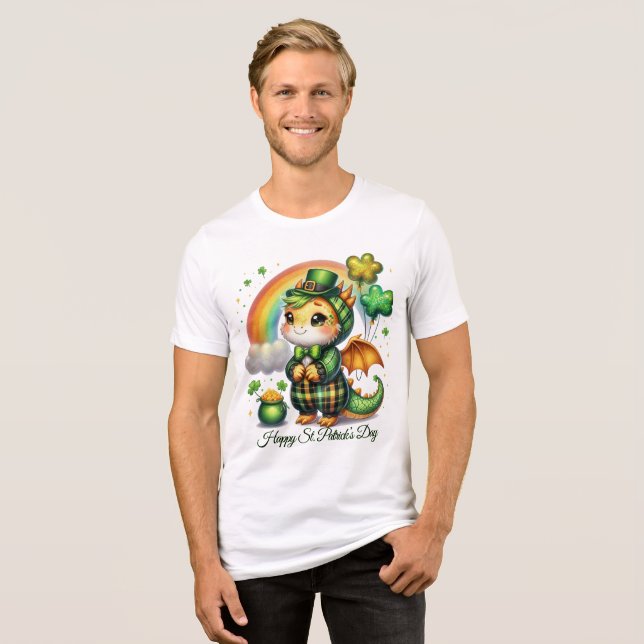 Happy St. Patrick’s Men’s  Tri-Blend Shirt (Front Full)