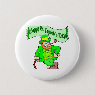 Happy St PAtrick's 2 Inch Round Button