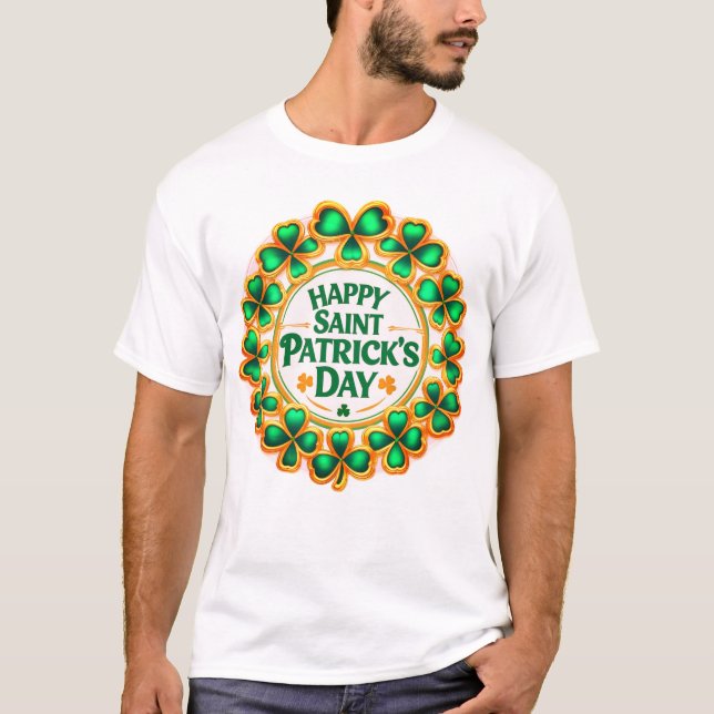 happy st-patrick's clover reef T-Shirt (Front)