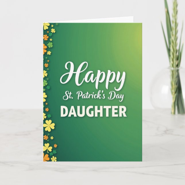 Happy St Patricks Daughter Card (Front)