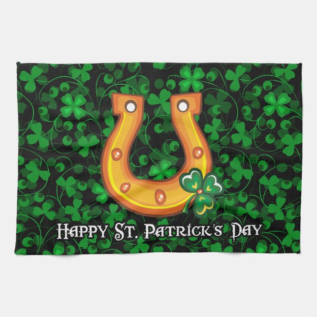 Happy St. Patrick's Day 1 Kitchen Towel (Horizontal)