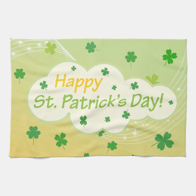 Happy St Patricks Day 1 Kitchen Towel (Horizontal)