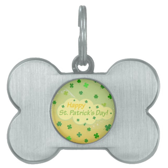 Happy St Patricks Day 1 Pet ID Tag (Front)