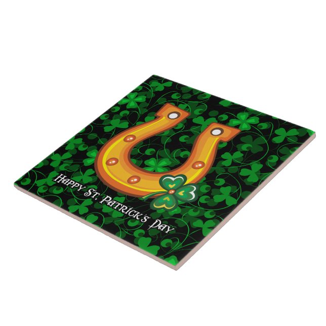 Happy St. Patrick's Day 1 Tile (Side)