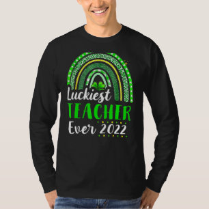 Happy St Patricks Day 2022 Luckiest Teacher Ever L T-Shirt