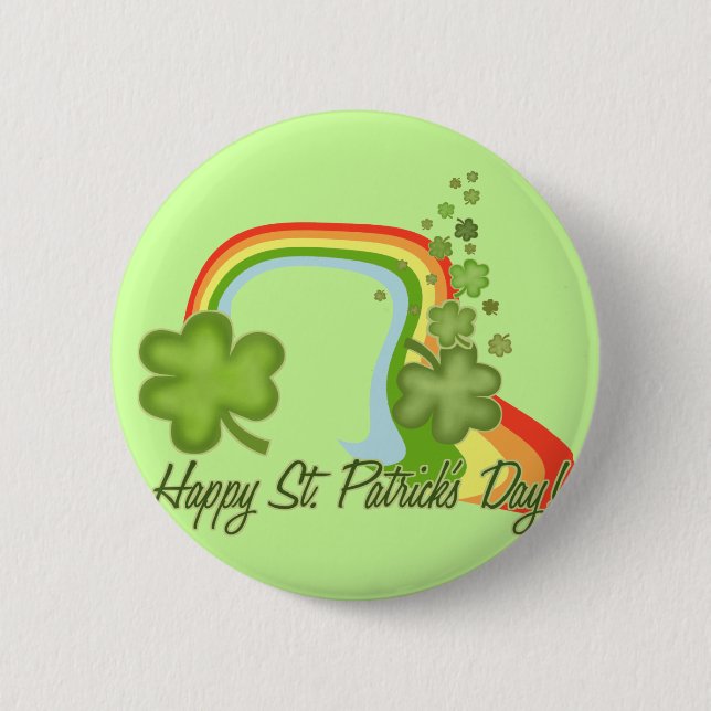 Happy St Patricks Day 2 Inch Round Button (Front)