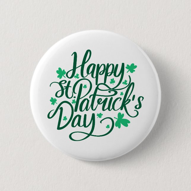 Happy st patricks day 2 inch round button (Front)
