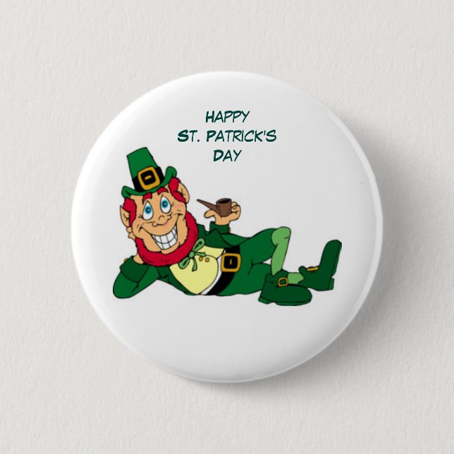 Happy St. Patrick's Day 2 Inch Round Button (Front)