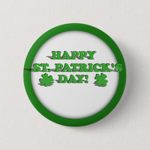 HAPPY ST PATRICKS DAY 2 INCH ROUND BUTTON