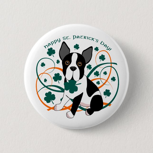 Happy St. Patrick's Day 2 Inch Round Button (Front)