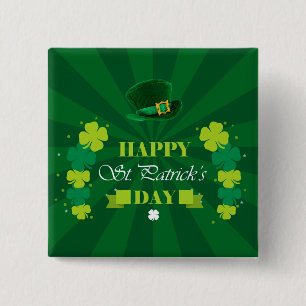 Happy St. Patrick's Day 2 Inch Square Button
