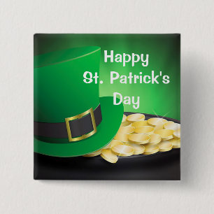 Happy St. Patrick's Day 2 Inch Square Button