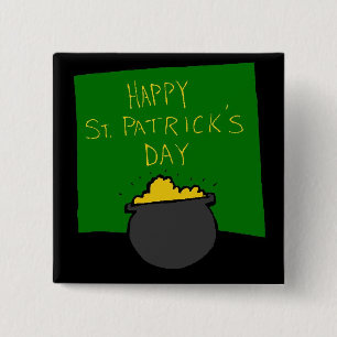 Happy St. Patrick's Day 2 Inch Square Button
