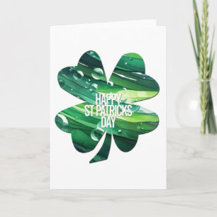 Happy St Patricks Day 4 leaf clover Irish Pride  Card