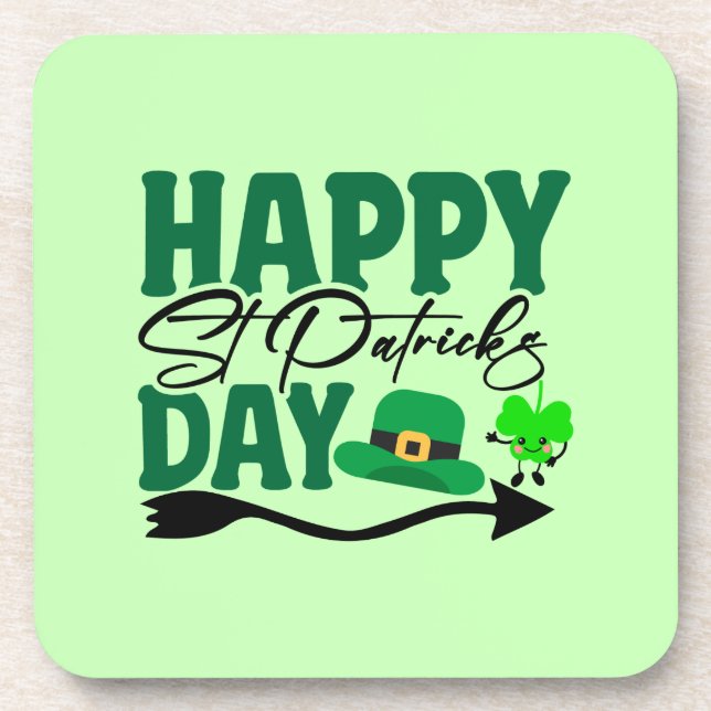 Happy St. Patrick's Day-66592 Coaster (Front)