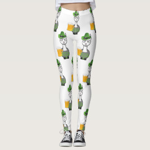 happy st patricks day alpaca leggings