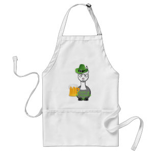 happy st patricks day alpaca standard apron