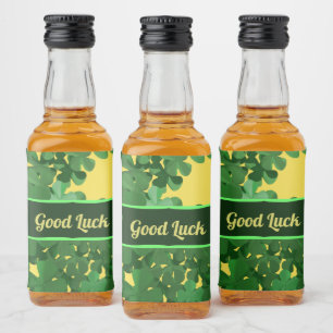 Happy St Patrick's Day and Good Luck Liquor Bottle Label