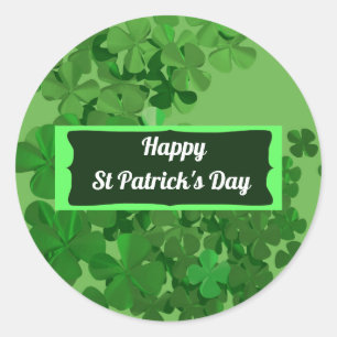 Happy St Patrick's Day and Good Luck Personalized Classic Round Sticker