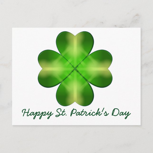 Happy St Patrick's Day and Good Luck Personalized Postcard (Front)