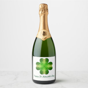 Happy St Patrick's Day and Good Luck Personalized Sparkling Wine Label