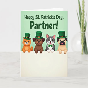 Happy St Patricks Day Animal Card