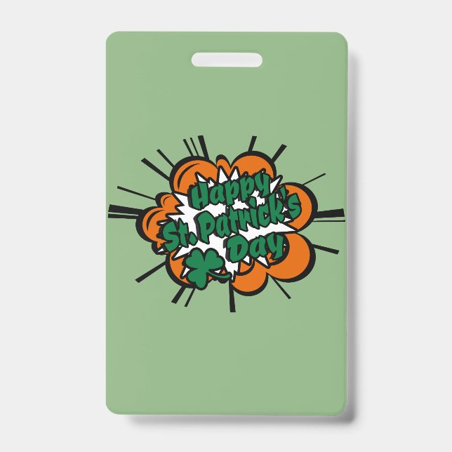 Happy St. Patrick's Day Badge (Front)