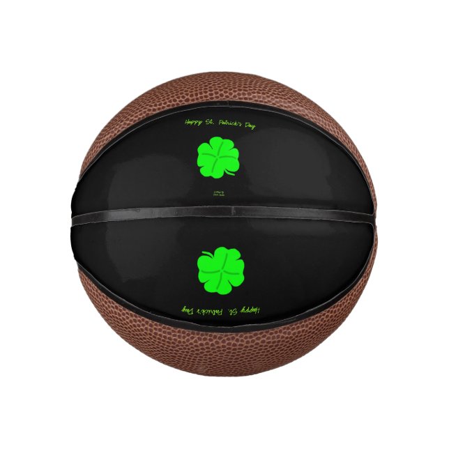Happy St.  Patrick's Day Basketball (Front)