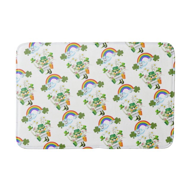 Happy St. Patrick's Day Bathmats (Front)