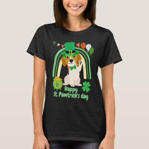 Happy st patrick's day beagle dog with c shamrocks T-Shirt