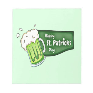 Happy St. Patricks Day Beer Notepad