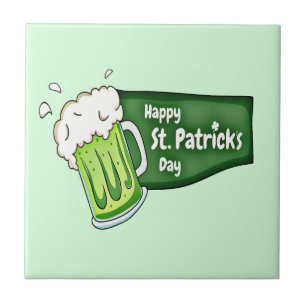 Happy St. Patricks Day Beer Tile