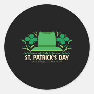 Happy St Patricks Day Birthday Saint Paddys Women Classic Round Sticker