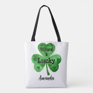Happy St. Patrick's Day  Blessed and Lucky Tote Bag