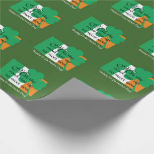 HAPPY ST PATRICK'S DAY Blessing Shamrock Wrapping Paper