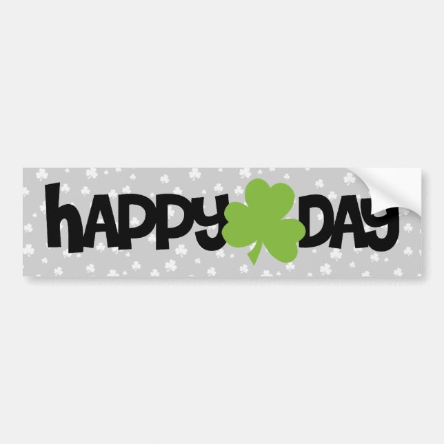 Happy St. Patrick's Day Bumper Sticker (Front)