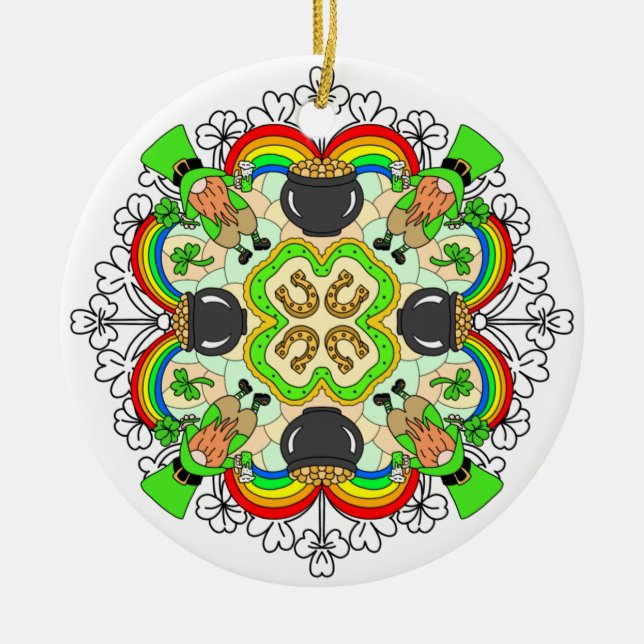 Happy St Patrick's Day   Ceramic Ornament (Front)