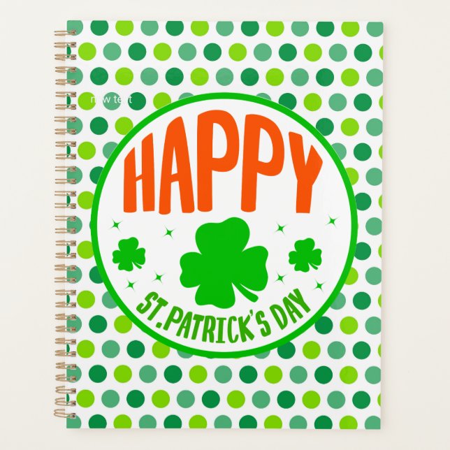 Happy St. Patrick's Day Circle Design-63501 (Devant)
