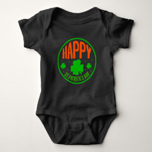 Happy St. Patrick's Day Circle Design-63501 Baby Bodysuit