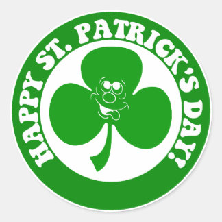 HAPPY ST PATRICK'S DAY CLASSIC ROUND STICKER