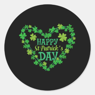 Happy St Patrick's Day Classic Round Sticker