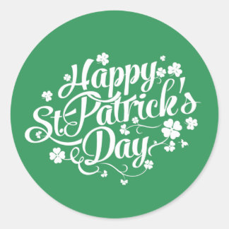 Happy St. Patrick's Day Classic Round Sticker