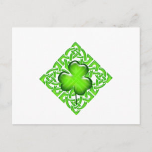 Happy St. Patrick's Day Clover Gift Postcard