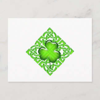 Happy St. Patrick's Day Clover Gift Postcard