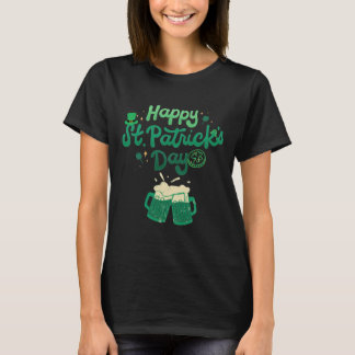 Happy St Patricks day Clover Shamrock Gift T-Shirt