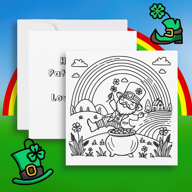 Happy St Patrick's Day | Colouring Page Invitation (Creator Uploaded)