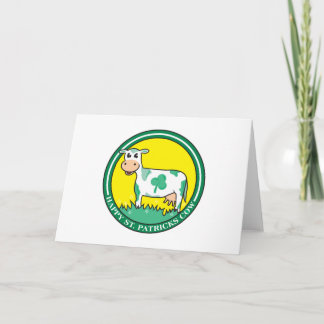 Happy St. Patrick's Day Cow Card