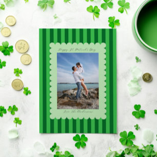 Happy St. Patrick's Day Custom Photograph Modern Holiday Card