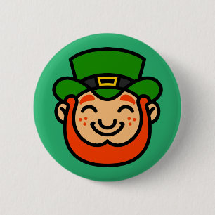 Happy St. Patrick's Day   Cute Lucky Leprechaun 2 Inch Round Button