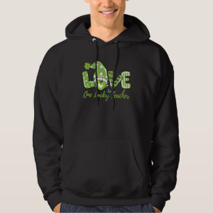 Happy St Patricks Day Cute One Lucky Teacher Gnome Hoodie